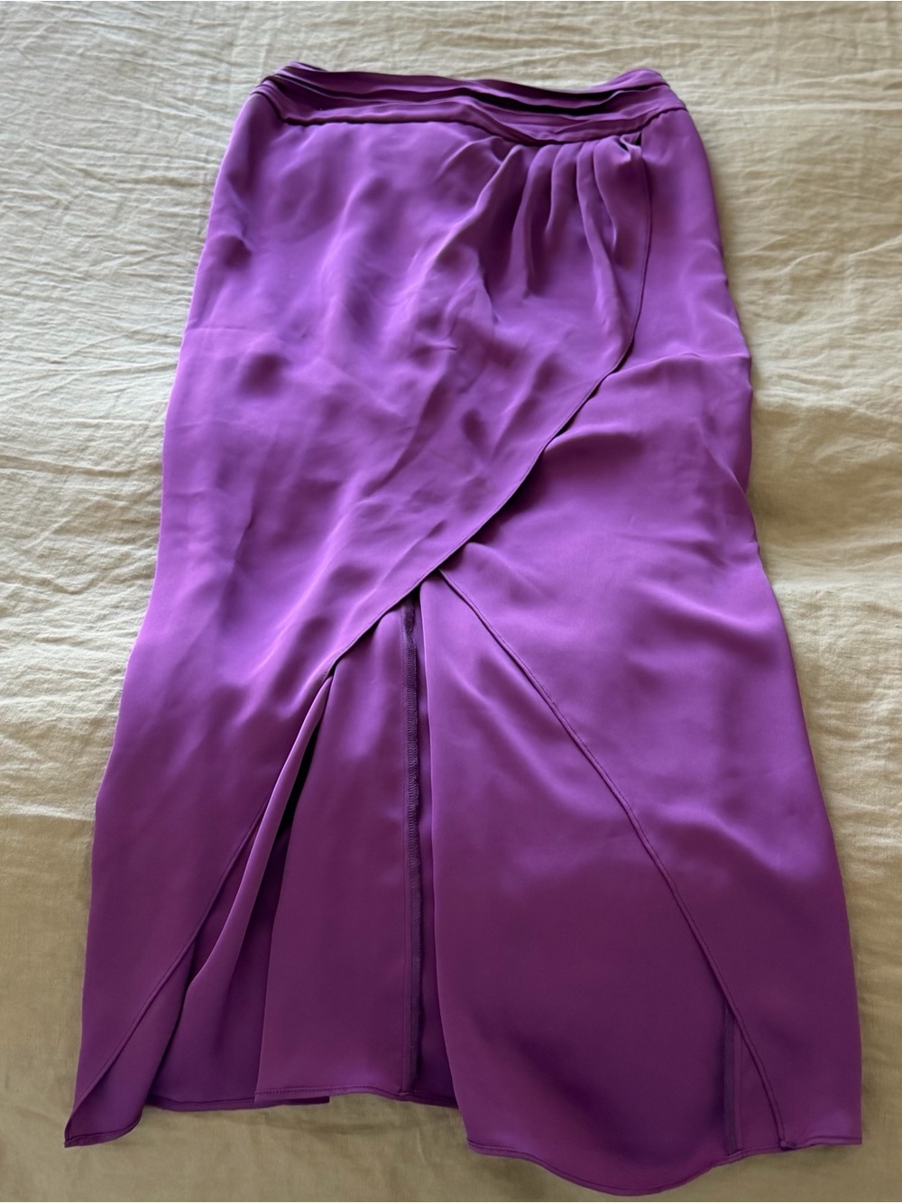 Ramy Brook Vibrant Purple Wrap-Front Midi Skirt